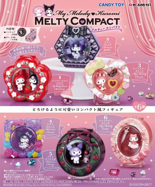 BOX Sanrio My Melody & Kuromi MELTY COMPACT (INDIVISIBLE)