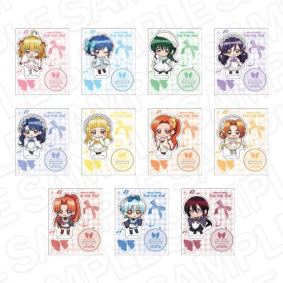 Complete Set 11 Mini Acrylic Stand Collection Mermaid Melody Pichi Pichi Pitch Japanese Maid Ver. (INDIVISIBLE)