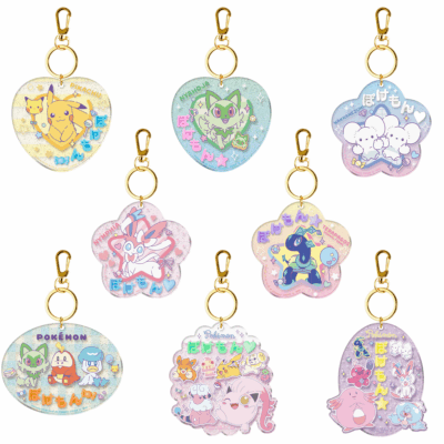 BOX 12 Pokémon Pachi Pachi Deco Name Keychain & Gum Vol.1 (INDIVISIBLE)