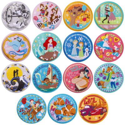 BOX 12 Embroidered Can Badge Biscuit Disney Vol.3 (INDIVISIBLE)