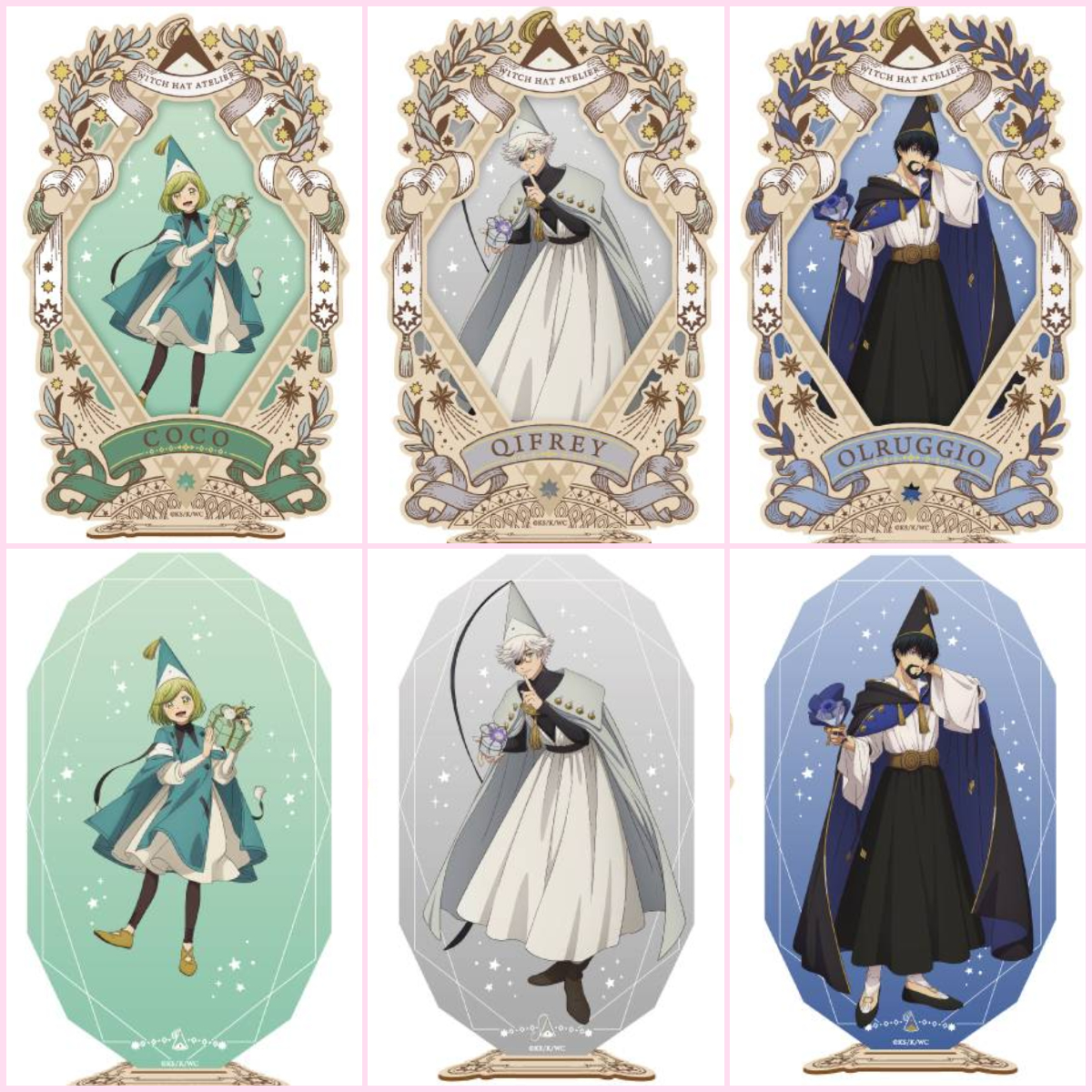 Big Acrylic Stand Wooden Frame Witch Hat Atelier (Precio unitario - 3 modelos a elegir)