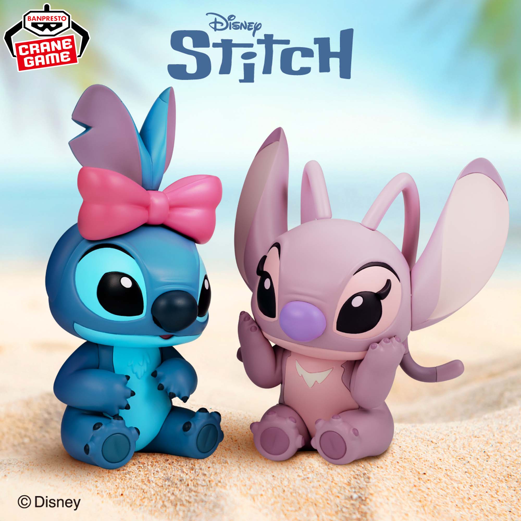 Disney Character Figure Stitch Ribbon & Angel (Precio unitario - 2 modelos a elegir)
